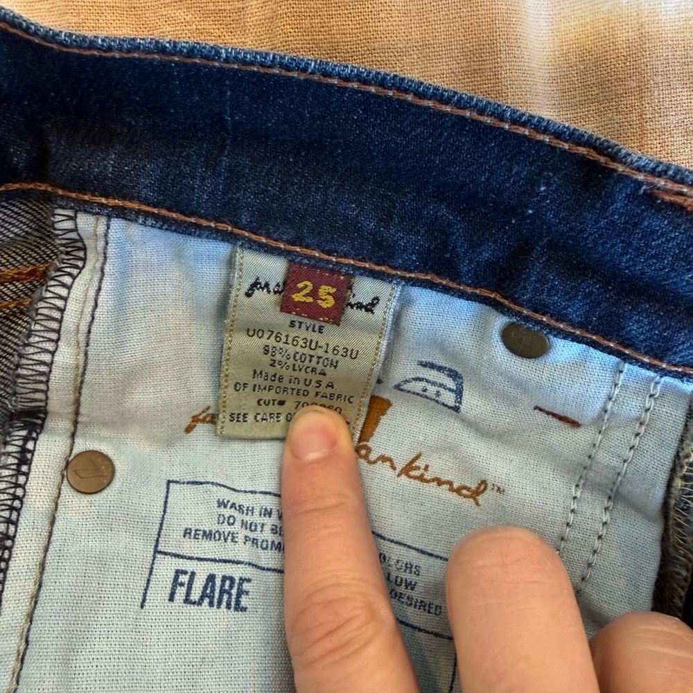7 For All Mankind Indigo Flare Jeans - Picture 2 of 4